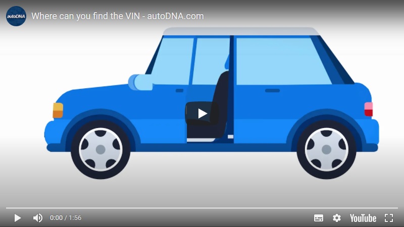 Where to find VIN – video from autoDNA