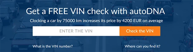 How to buy the report - enter VIN number